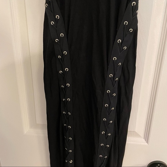 All Saints Miller Black Maxi Dress XS - Picture 6 of 9
